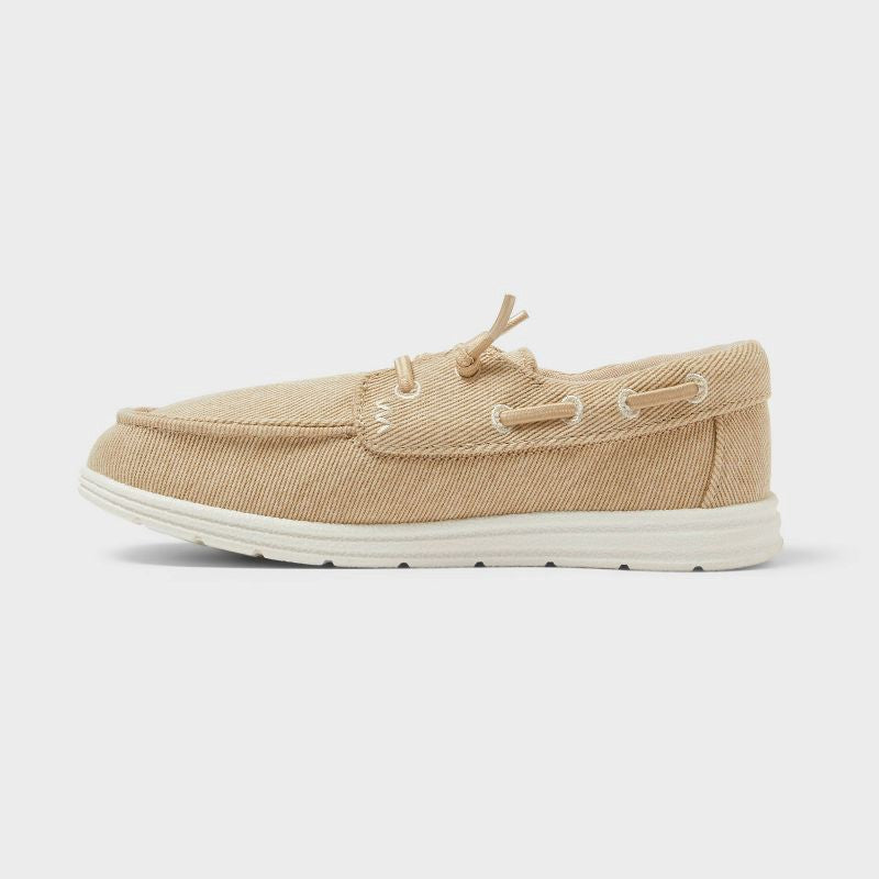 Kids' Boyd Slip-On Boat Sneakers Beige - Cat & Jack™ - Size 5