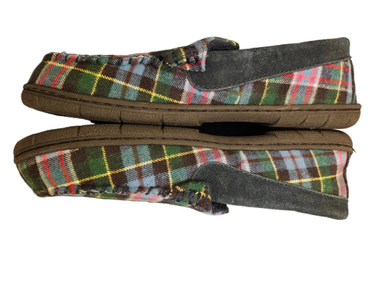 Land's End Men's Homme Flannel Lined Suede Moccasin Loafers - Size 8