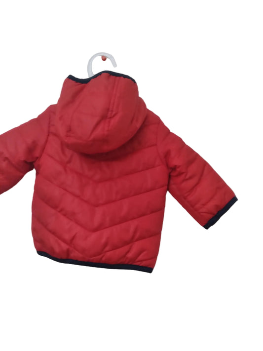 First Impressions Baby Boys Hooded 3-6 months Red and Blue Puffer Jacket