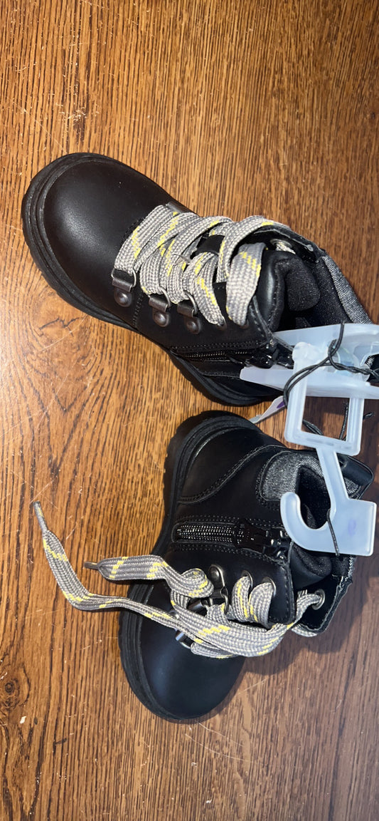 Toddler Boys Atlas Lace-Up Combat Boots Black