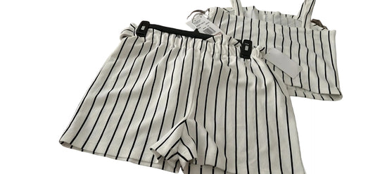 Rare Editions Big Girls Scuba Crepe Short Sets White - Size 12