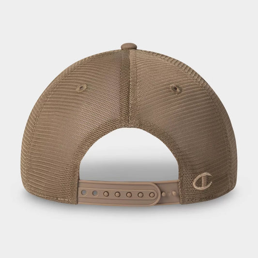 Champion Adult Logan Twill Trucker Hat - Dark Beige