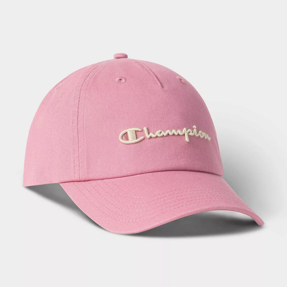 Champion Adult Script Twill Baseball Hat - Cosmic Pink