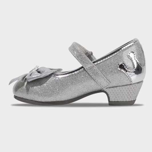 Toddler Girls' Disney Mary Jane Heels Silver - Size 6