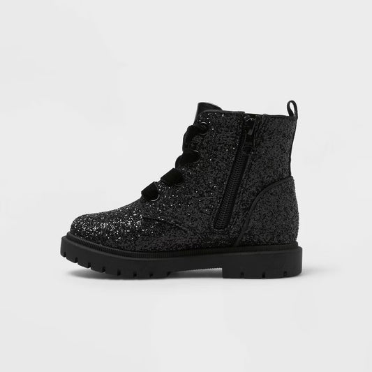 Cat & Jack Toddler Girls' Khloe Ankle Boots Round Toe Black