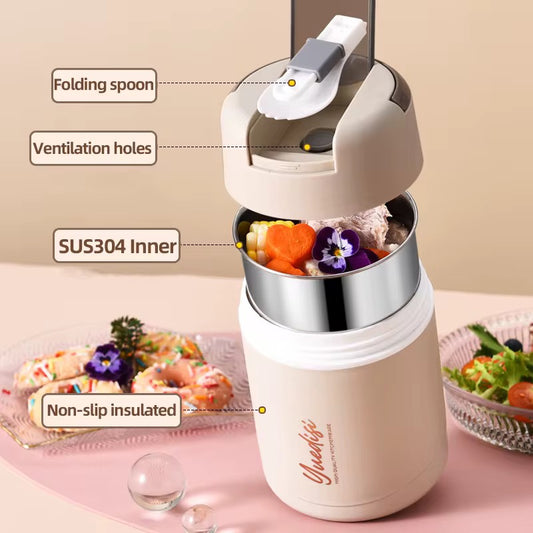 480ml Stainless Steel Lunch Box - CHOOSE COLOR