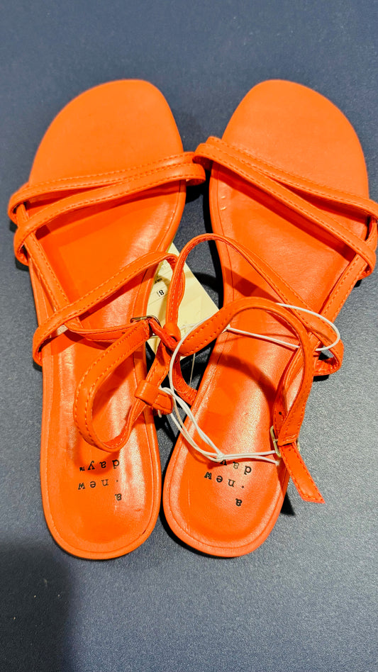 A New Day Women's Kaia Strappy Sandals Coral Red - Size 8.5, 9.5, 10