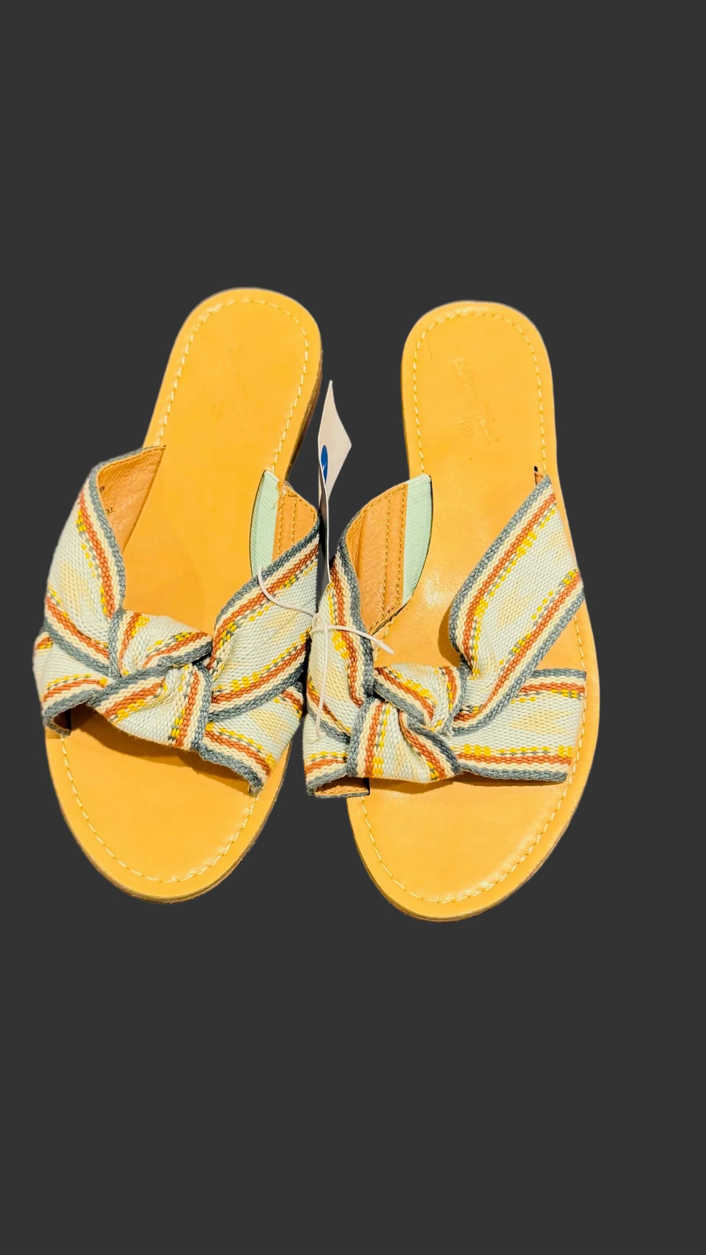 Universal Thread Women's Melody Knotted Slide Sandals Teal - Size 7