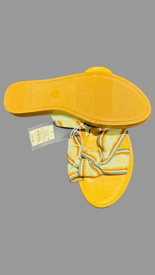 Universal Thread Women's Melody Knotted Slide Sandals Teal - Size 7