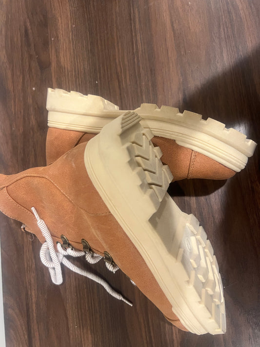 Girls' Willa Zipper Lace-up Combat Shearling Style Boots