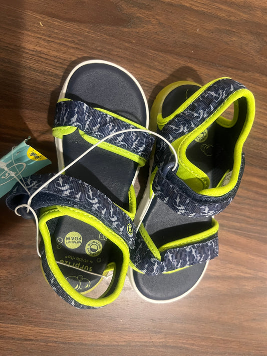 Surprize by Stride Rite Boys' Lumos Green/ Blue Light-Up Sandals