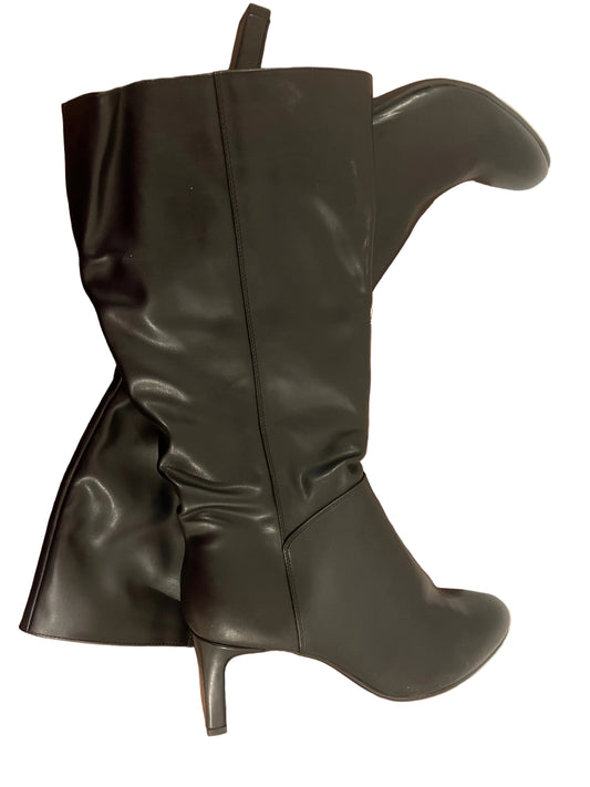 Women's Zelda Knee-high Memory Foam Insole Boots Black - A New Day - Size 10