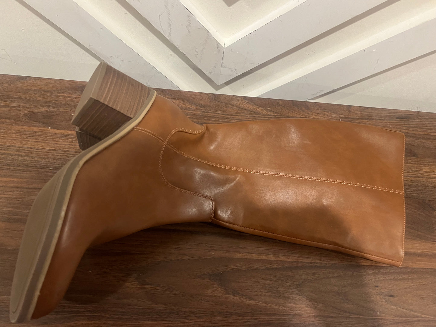 Women's Cognac Tatiana Brown 2.5" Tall Heel Riding Boots