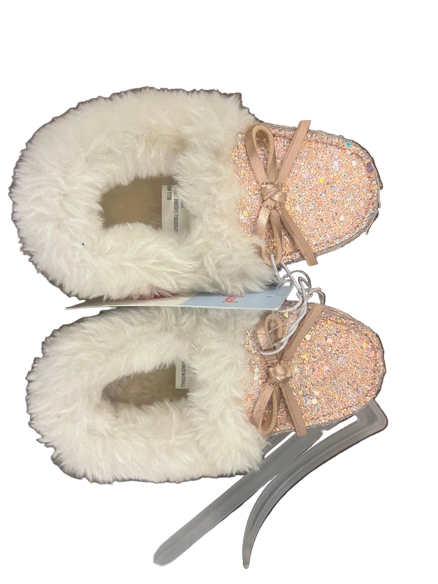 Cat & Jack Toddler Girls' Medora Glitter Moccasin Slippers Pink - SIZE 5