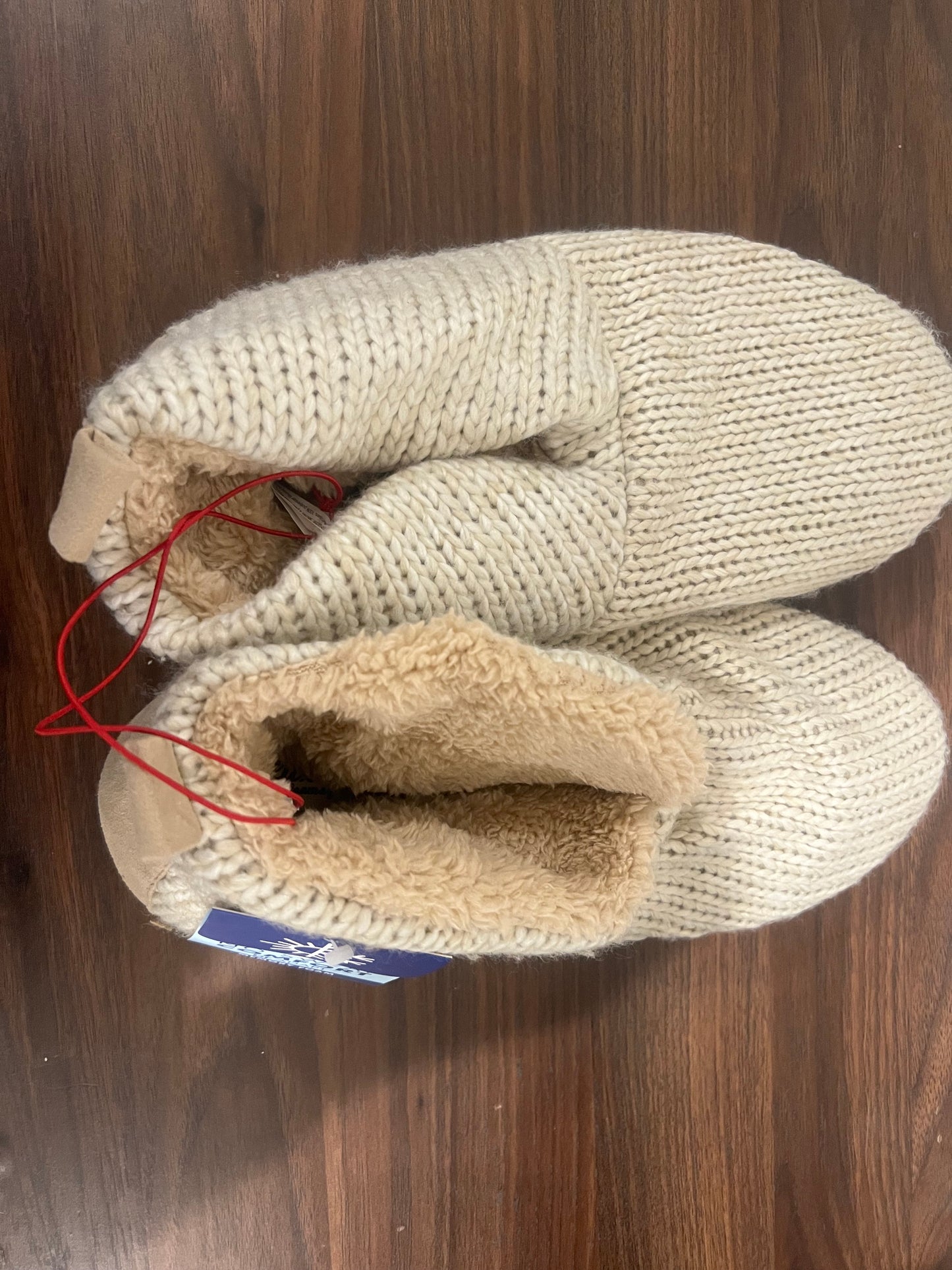 Dluxe by Dearfoams Super Comfort Women's Gray Knit Bootie Slippers - XL