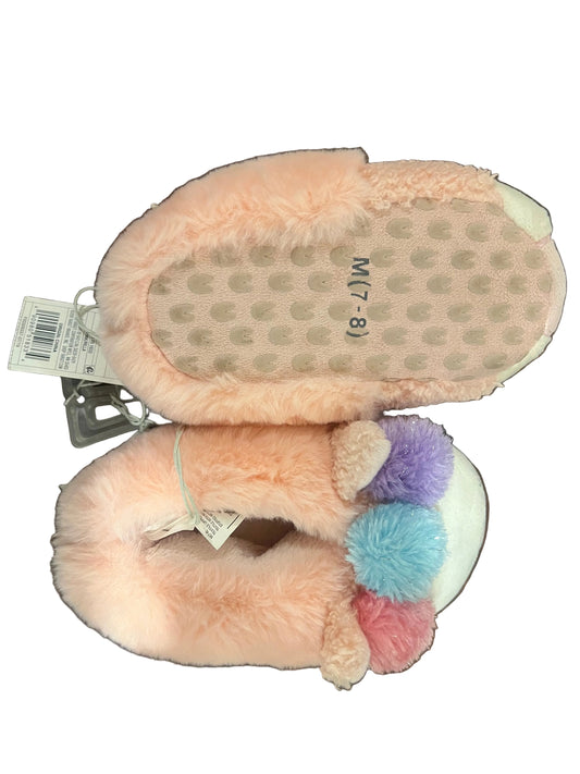 Cat & Jack Toddler Girls Rilla Cozy Slippers Pink - Size M (7-8)