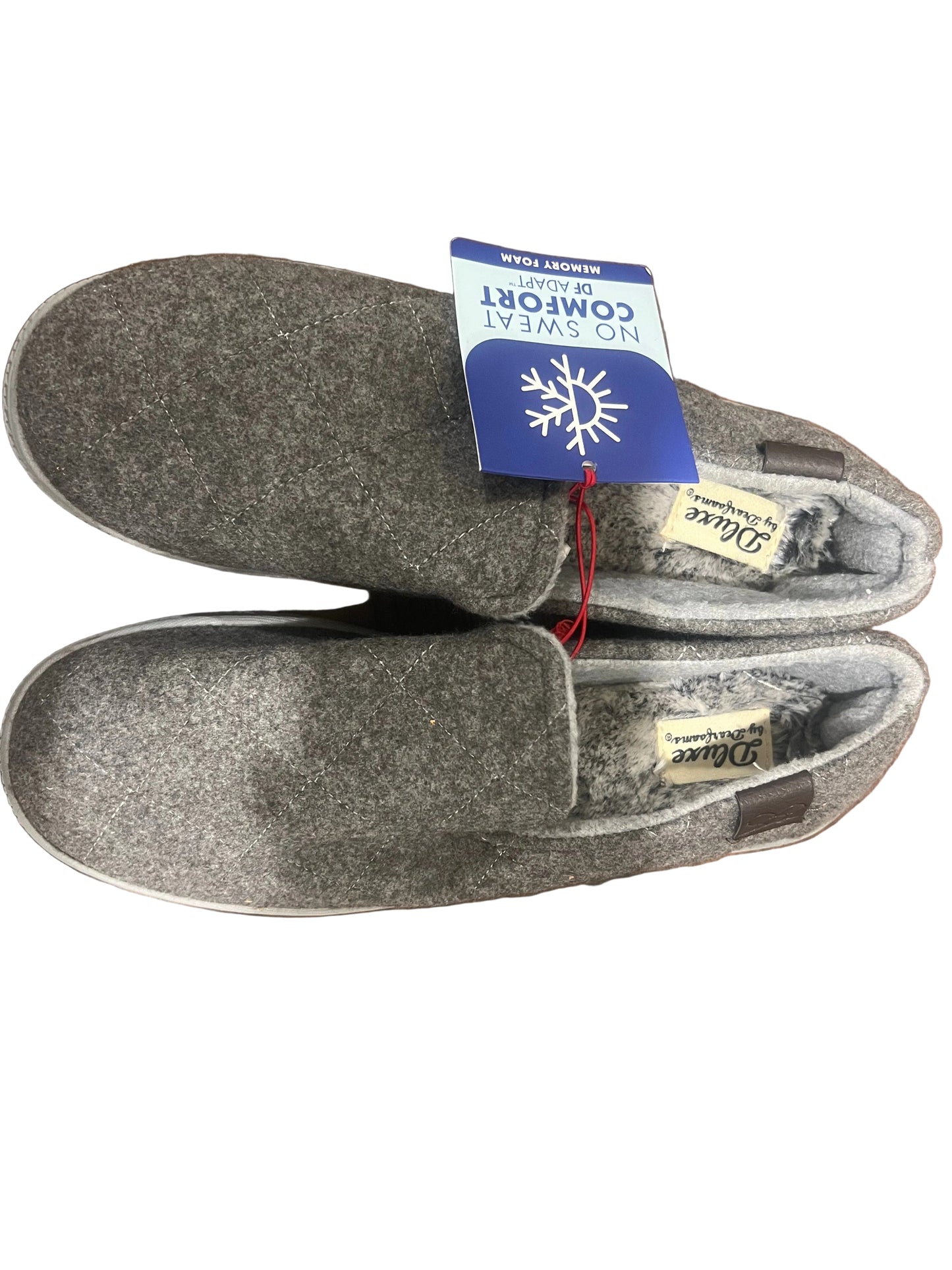 Dluxe By Dearfoams Women's Memory Foam Casual Loafer Slip-On Flat Gray - L (9-10)