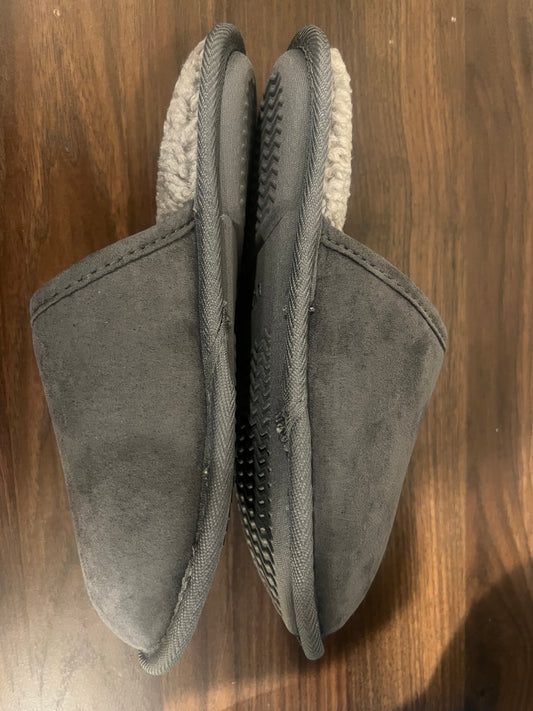 Cat & Jack Unisex Gray/Ellis Scuff Slide Slippers Open Back Slip-On -- L (4/5)