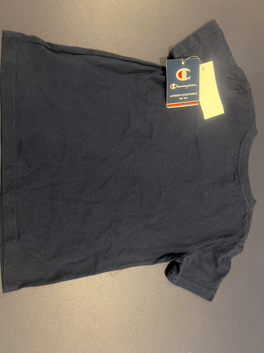 Champion Boys Logo-Print Casual Active Wear T-shirt Navy