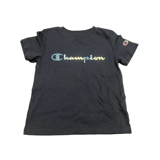 Champion Boys Logo-Print Casual Active Wear T-shirt Navy