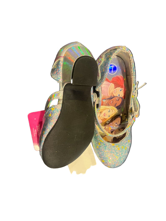 Disney Princess Toddler Girls Heels Ariel Moana Tiana Belle Silver - Size 7
