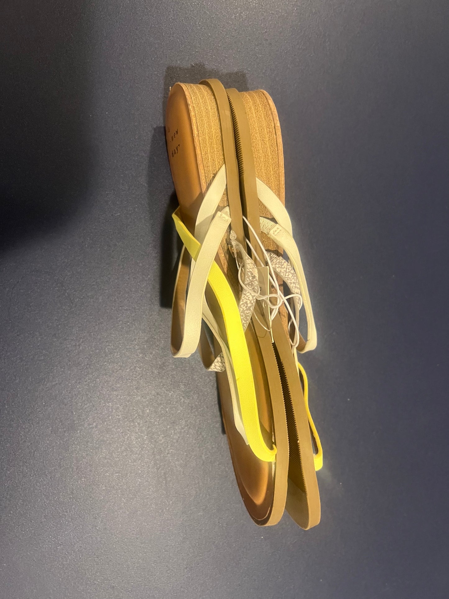 A New Day Women's Jasmine Strappy Sliver Wedge Sandals Yellow