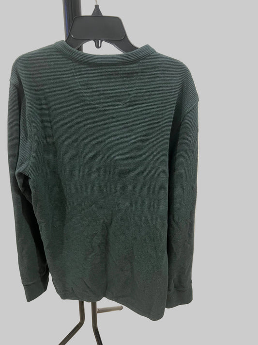 Goodfellow & Co Men's Long Sleeve 4 Button Textured Henley Shirt Green - Sizes S, M