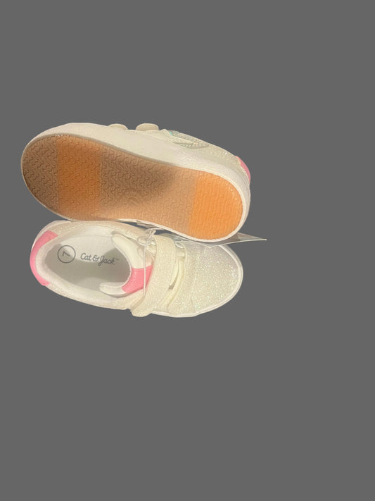 Toddler Girl's Sora Glitter Sneakers White - Cat & Jack - Size 7