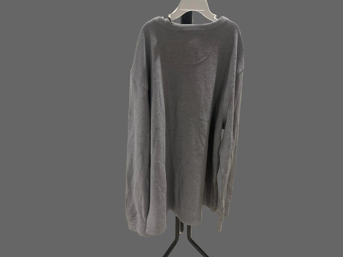 Goodfellow & Co Men's Long Sleeve 4 Button Textured Henley Shirt Grey - Size L, XL