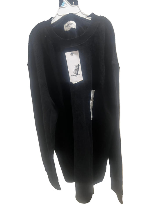 Goodfellow & Co Men's Long Sleeve Thermal Waffle Knit Shirt Black - Size M