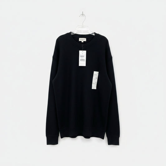 Goodfellow & Co Men's Waffle Knit Long Sleeve Shirt Black - Size M