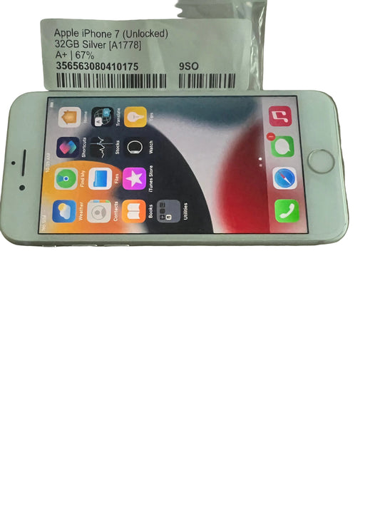Apple iPhone 7 32GB Silver Unlocked Grade A+- Excellent Condition Handset only