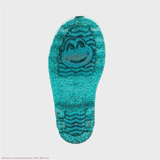 Western Chief Toddler Abby Light-Up Glitter Boots Teal Green - Size 6