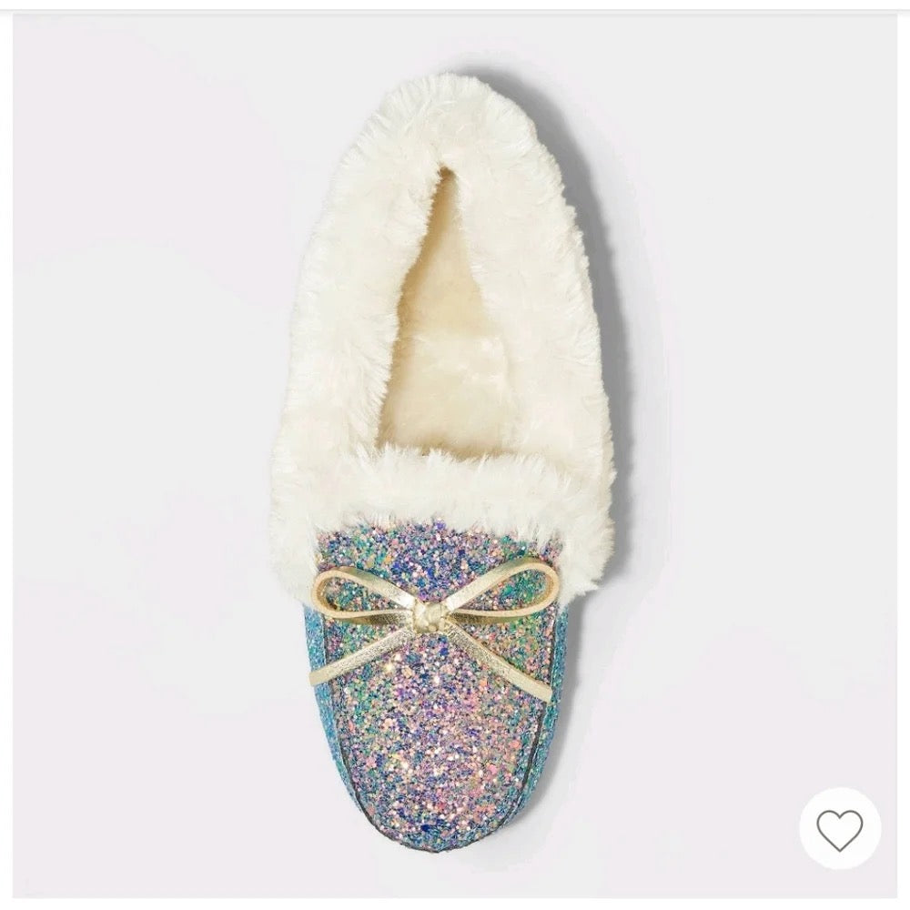 Cat & Jack Girls Paige Moccasin Slip-On Slippers Multicolor - CHOOSE SIZE