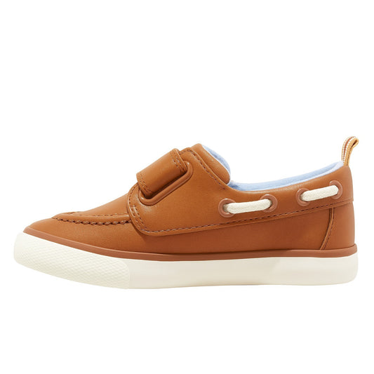 Cat & Jack Toddler Levi Boat Pull-On Shoes Dark Brown - Size 5