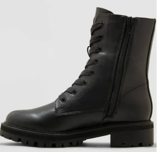 A New Day Women's Saylor Lace-Up Combat Boots Black - Size 13