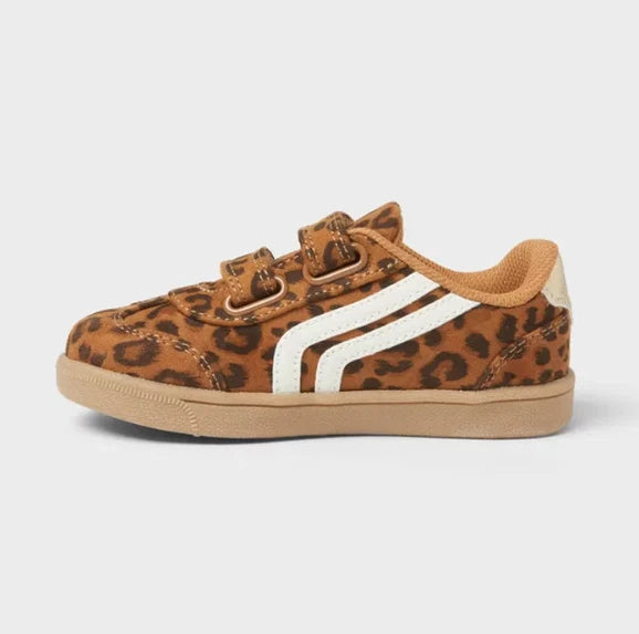 Toddler Dakota Retro Hook and Loop Closure Court Sneakers Brown - Cat & Jack Size 11