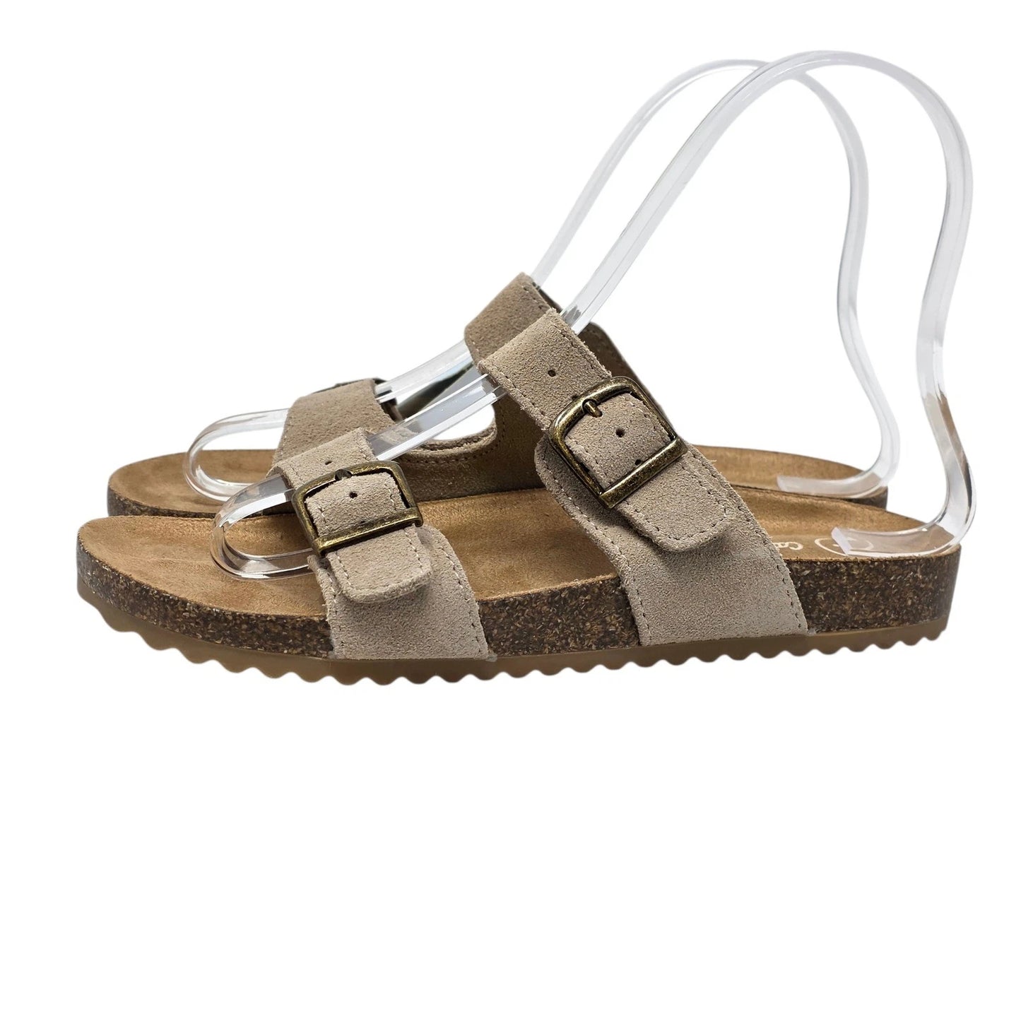 Cat & Jack Kids' Drew Footbed Sandals Taupe Buckle Strap - CHOOSE SIZE