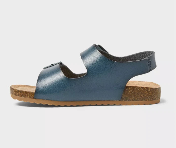 Toddler Reagan Footbed Sandals Navy Blue - Cat & Jack - CHOOSE SIZE