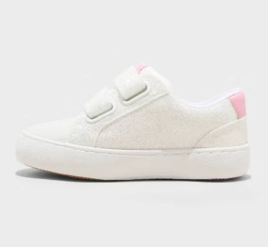 Toddler Sora Glitter Sneakers White - Cat & Jack - CHOOSE SIZE