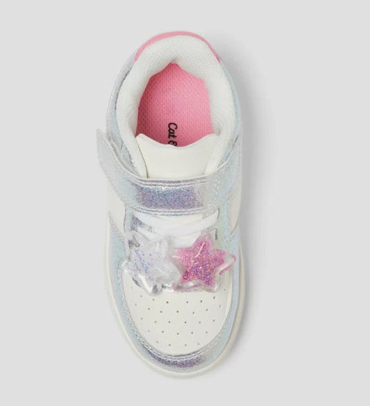 Toddler Jaid Court Sneakers Silver - Cat & Jack - Size 9
