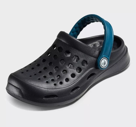 Joybees Kids' Dylan Harper Slip - On Clog Sandals - Black/Cascade - CHOOSE SIZE
