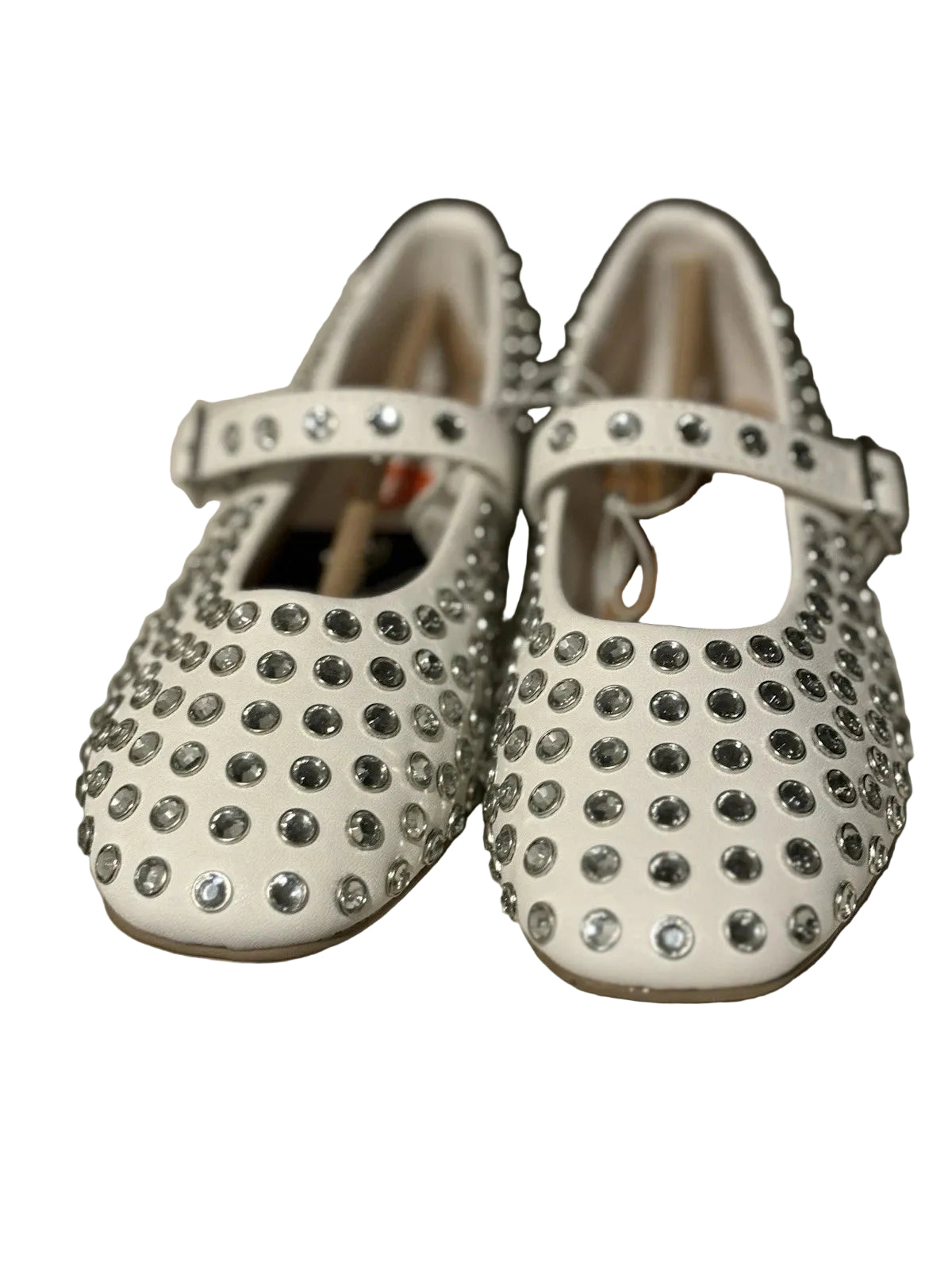 Kids' Toree Rhinestone Ballet Flats White - art class - CHOOSE SIZE