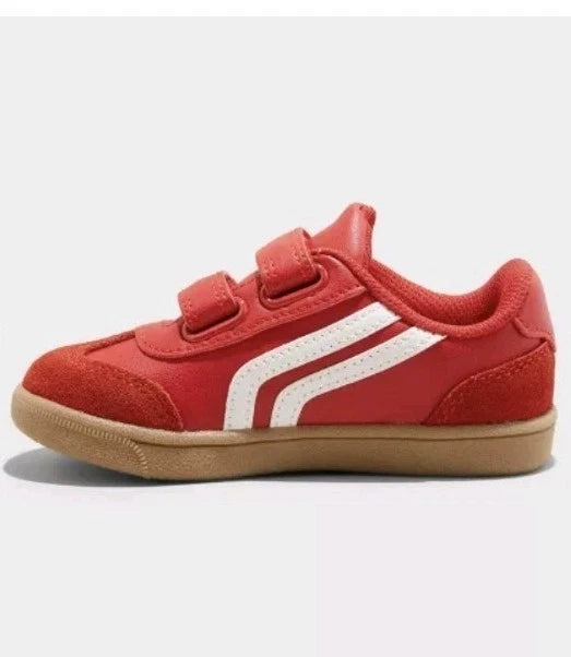 Toddler Dakota Retro Hook and Loop Closure Court Sneakers Red - Cat & Jack Size 5