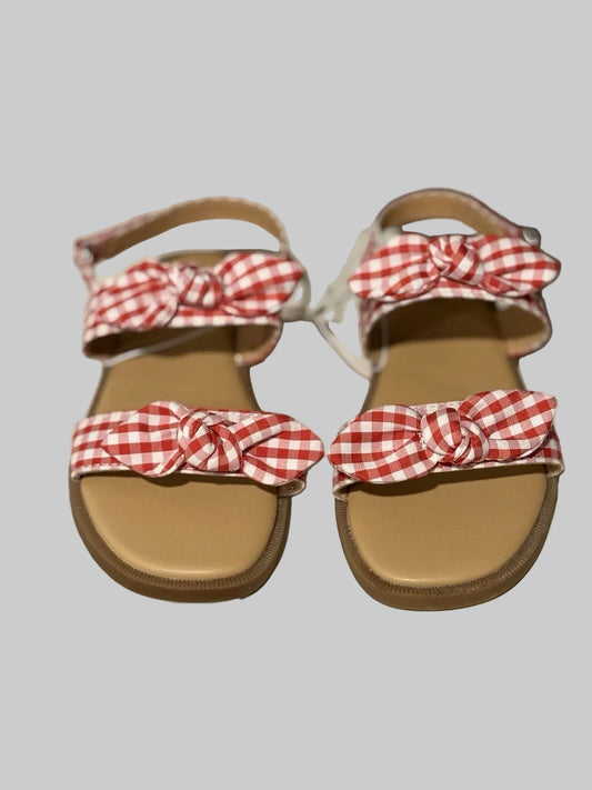 Cat & Jack Toddler Girls Red Lillie Gingham Open Toe Sandals- CHOOSE SIZE