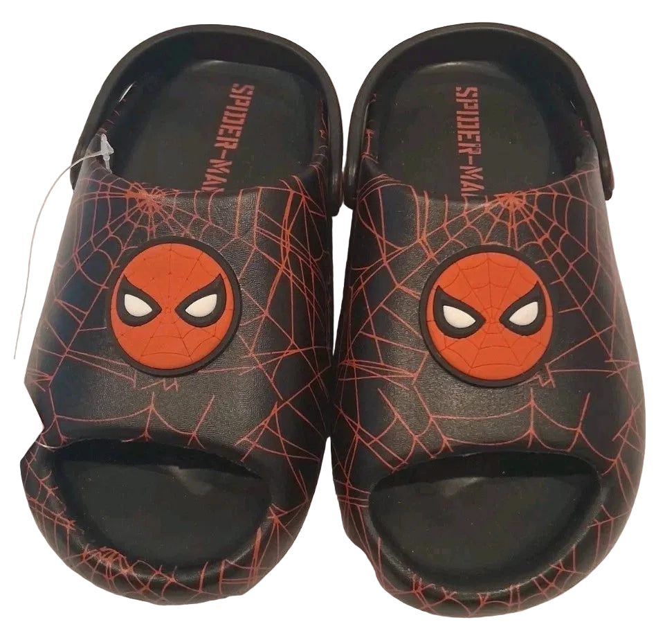 Spider-Man Little Kids’ EVA Ankle Strap Sandals Black - Size 13