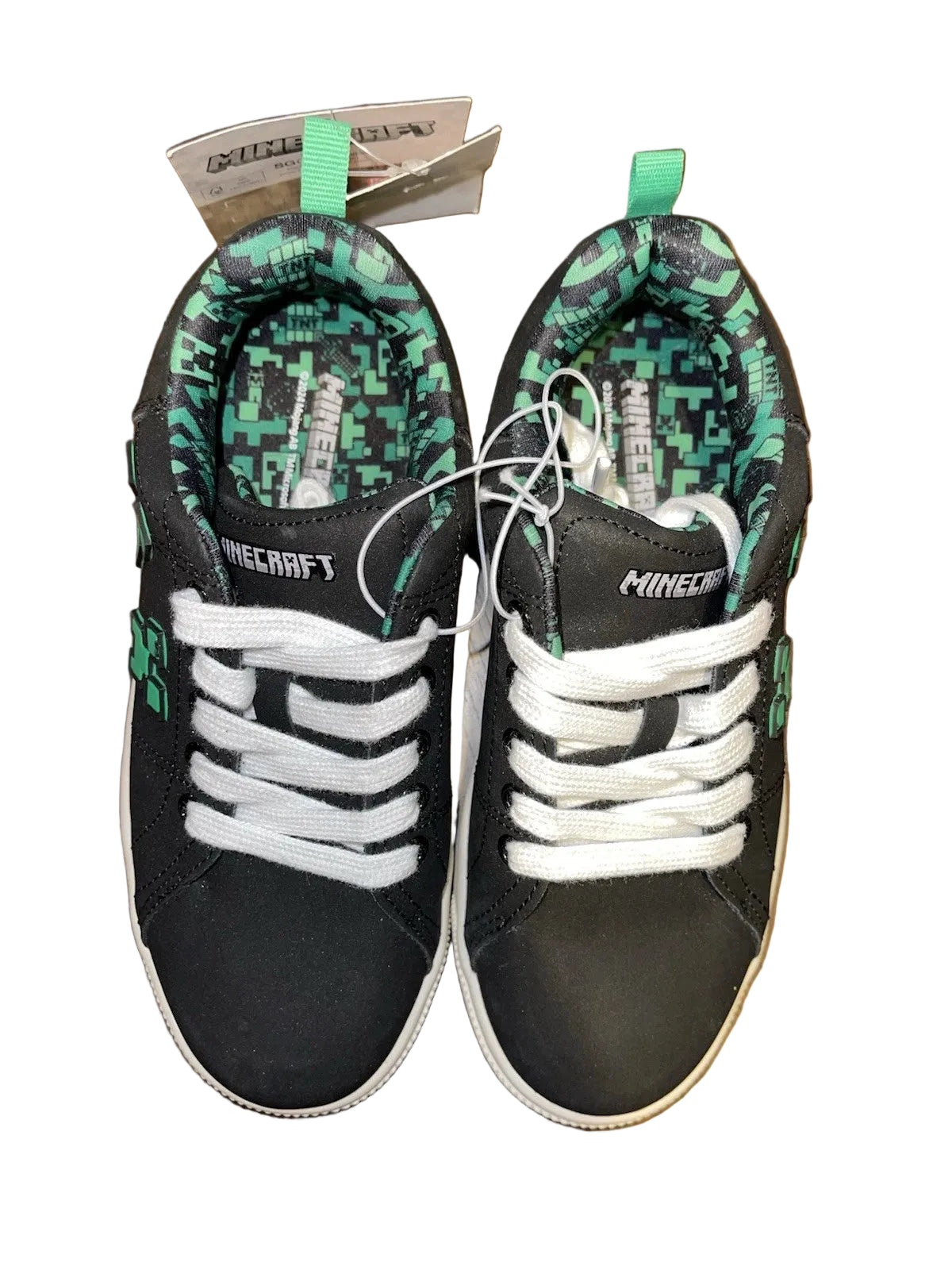 Kids' Minecraft Court Shoes Black - CHOOSE SIZE