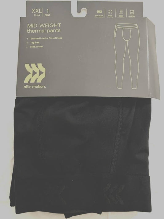 All in Motion Mens Mid-Weight Thermal Pants XXL - CHOOSE COLOR