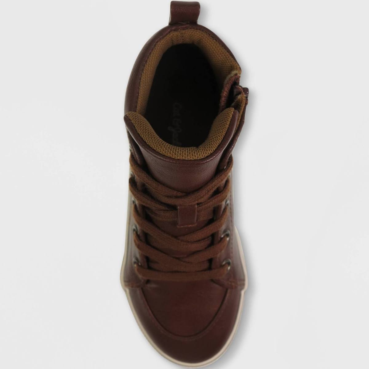 Boys' Florian Lace-Up Zipper Sneakers Brown - Cat & Jack - Size 1