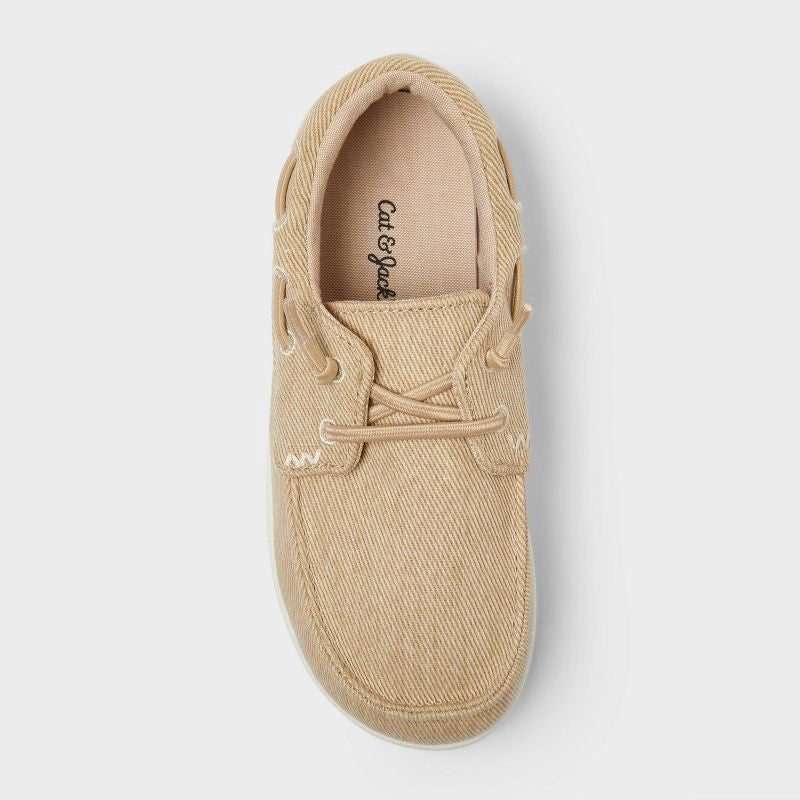 Kids' Boyd Slip-On Boat Sneakers Beige - Cat & Jack™ - Size 5